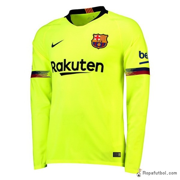 Camiseta Barcelona Replica Segunda Ropa Manga Larga 2018/19 Verde